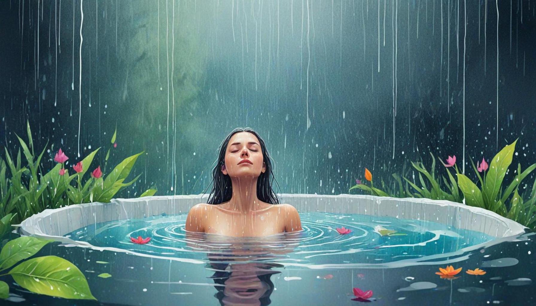 Breathing Visualization Techniques Shower Meditation in Rain
